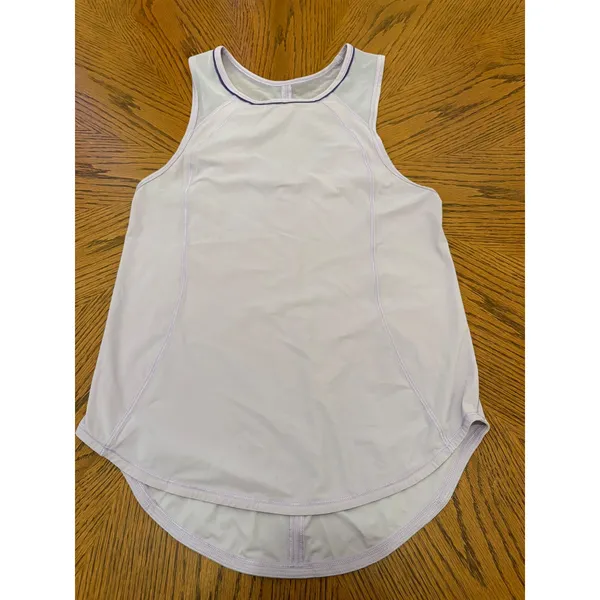 Lululemon Sculpt Tank Top Womens 4 Lavender Purple Mesh Back Keyhole Running - Image 2