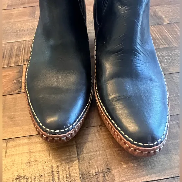 VAQUERO Western Calf Boots‎ Black Size 10.5 - Image 3