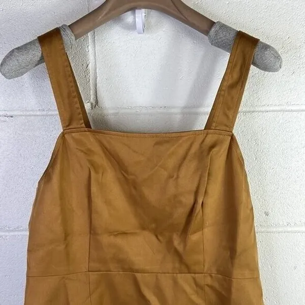 NWT J. Crew Squareneck A-line dress in Gramercy twill sz 8 cappuccino #BK702 - Image 6