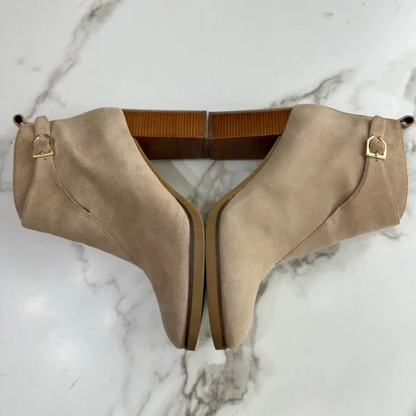 Cole Haan Harrington Grand Riding Suede Bootie Taupe Tan Size 11 Fall Classic - Image 7