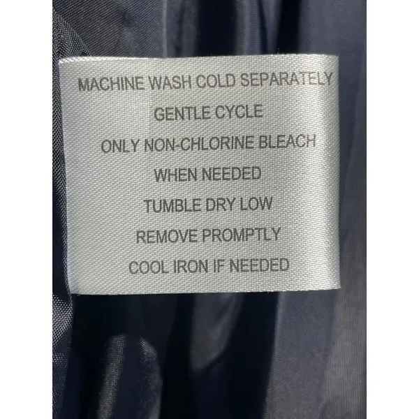 Gallery 1X Quilted Barn Coat Midnight Blue Zip Snap Jacket Plus Size - Image 7