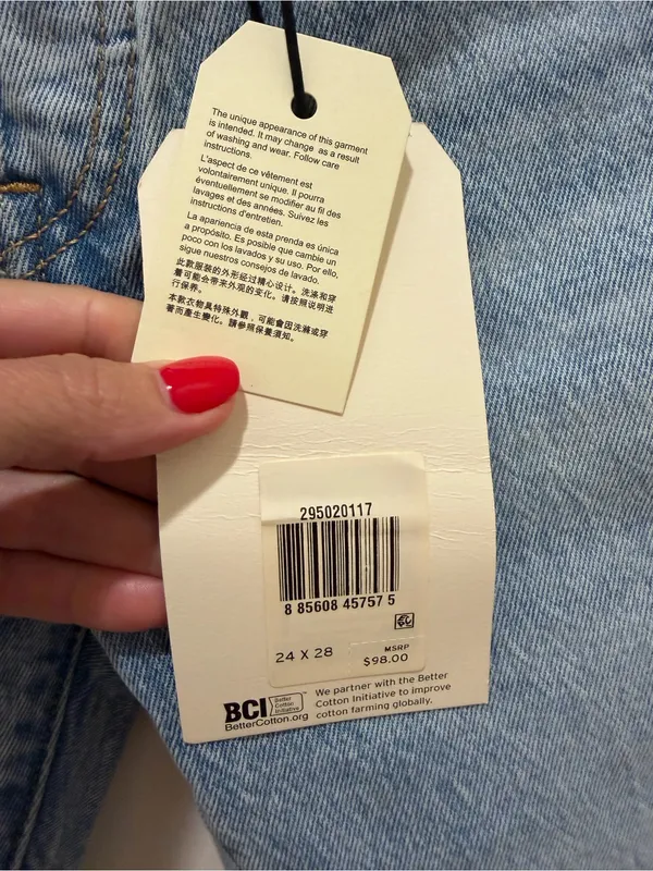 Levi's Light Blue Denim 501 Skinny High Waist Button Fly Jeans Size 24x28 - Image 5