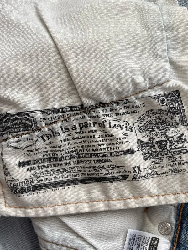 Levi's 501 Light Blue Distressed Denim Cutoff Shorts - Image 3