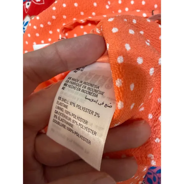 Bar III Orange Polka Dot O Ring Cutout‎ Dress Sundress NWT Size Medium - Image 6
