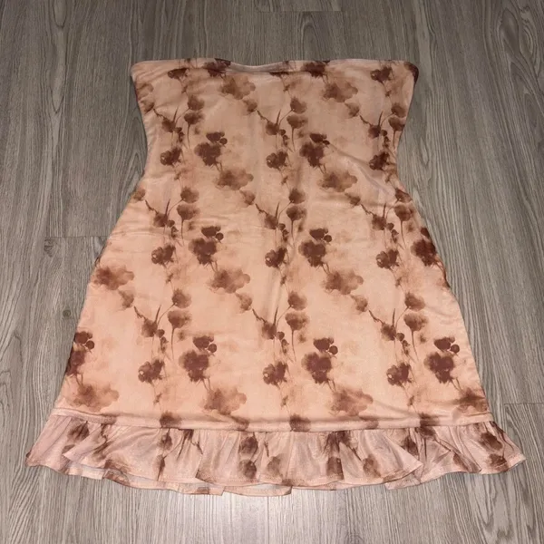 Princess Polly Brown Tan Floral Mini Dress - Image 3