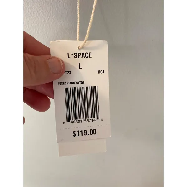 L*Space Seamless Zendaya Bikini Top - Hot Cherry Jewel MSRP $119 large - Image 3