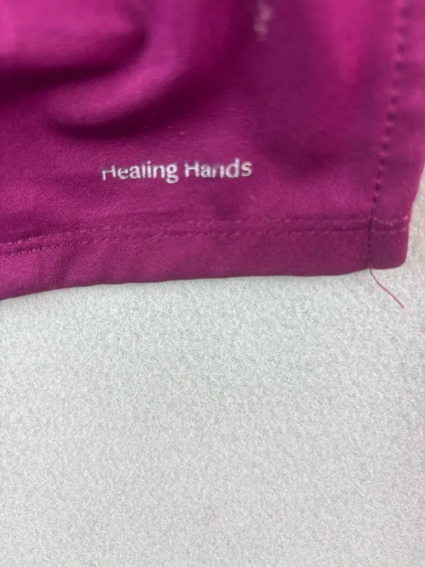 Helping Hands M Berry V-Neck Scrub Top & Pant Set - HH Works - Image 6