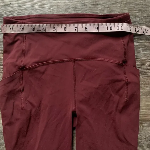 Lululemon Burgundy High-Waisted Leggings 4 - Image 3