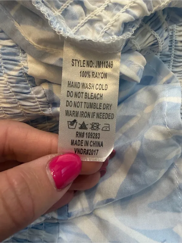 Ocean Drive NWT Light Blue Floral Twist-Front Spaghetti Strap Dress - Image 4