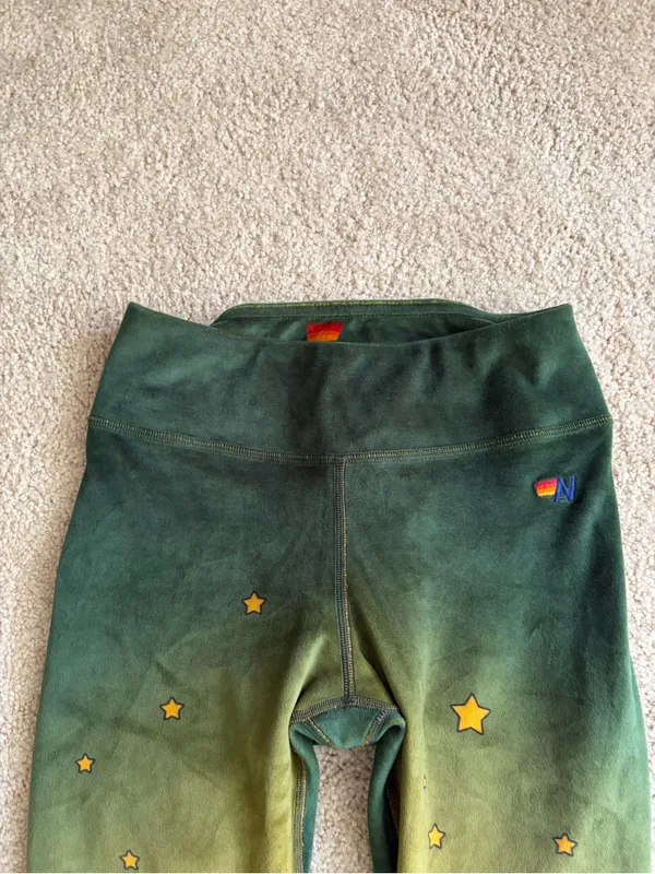 Aviator nation women’s ombré stars preppy bohemian leggings size medium - Image 4