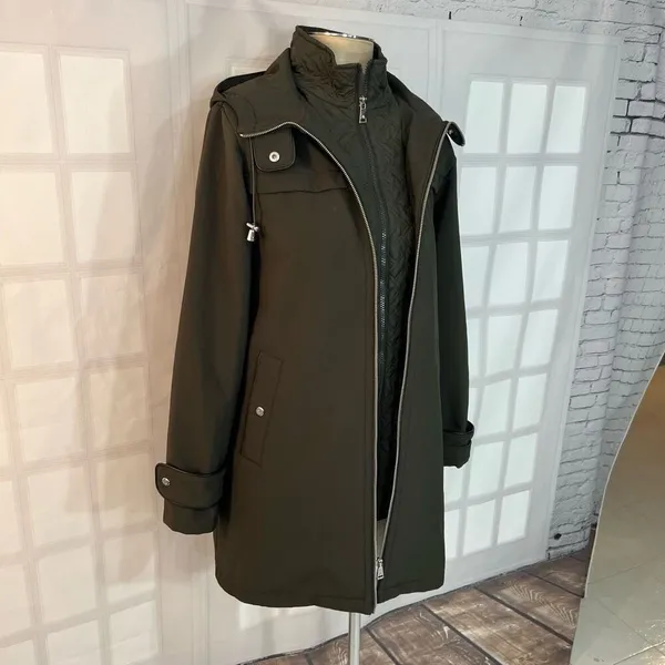 Lauren Ralph Lauren Green Water Resistant Hooded Fall Jacket Size XS - Image 4