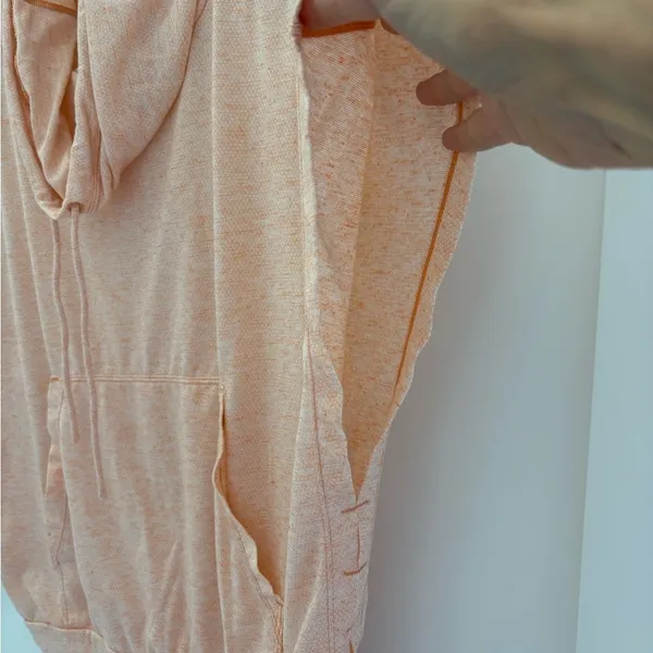 Prana Peach Heather Cowl Neck Hoodie Pullover Athleisure Yoga Top size S - Image 7