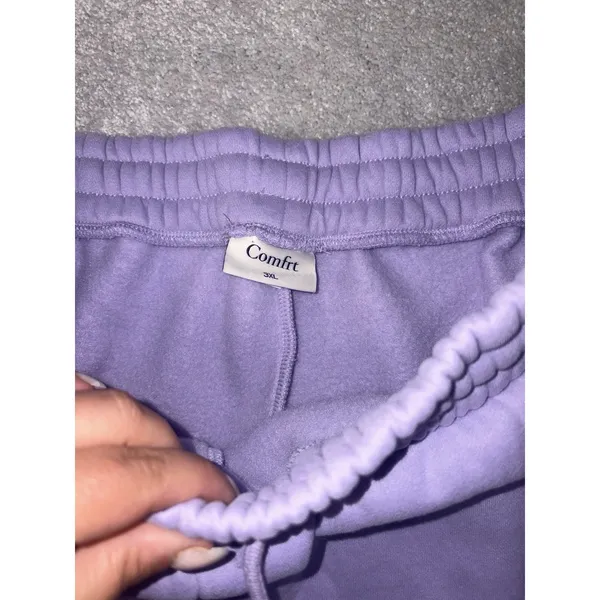 Comfrt‎ Pastel Sweat Shorts Womens 3xl Lavender Purple Fleece Collection Edit - Image 4