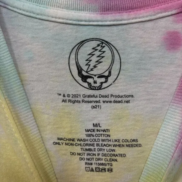 Grateful Dead Dancing Bears Tiedye Tshirt M/L - Image 4