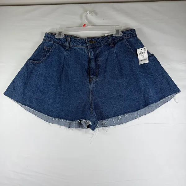 And Now This Womens Skirty Short Ultra‎ Highrise Fit Flare Denim Blue size 12/31 - Image 2