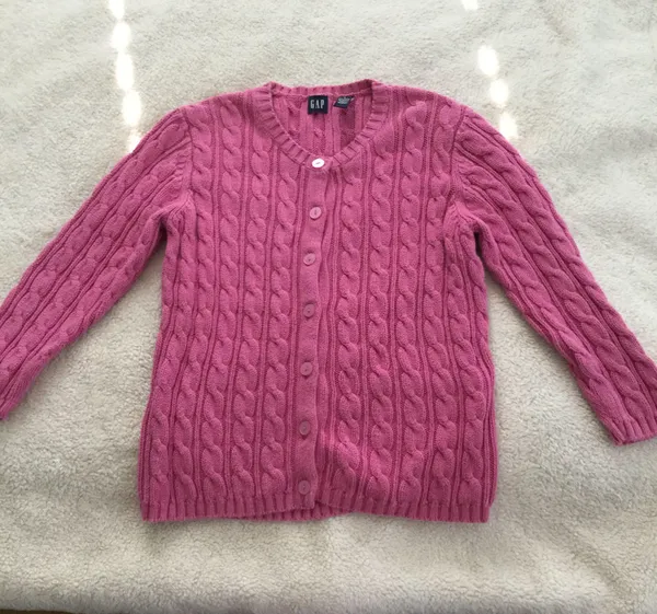Gap Vintage Cable Knit Cardigan Sweater Pink - Sz S - Image 4