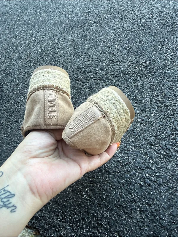 Circus by Sam Edelman Beige Suede Espadrille Platform Slip-On Shoes Size 7.5 - Image 7