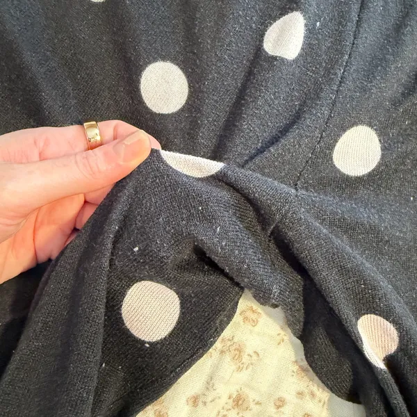 kate spade Black Pajama Set with Pink Polka Dots - Image 10