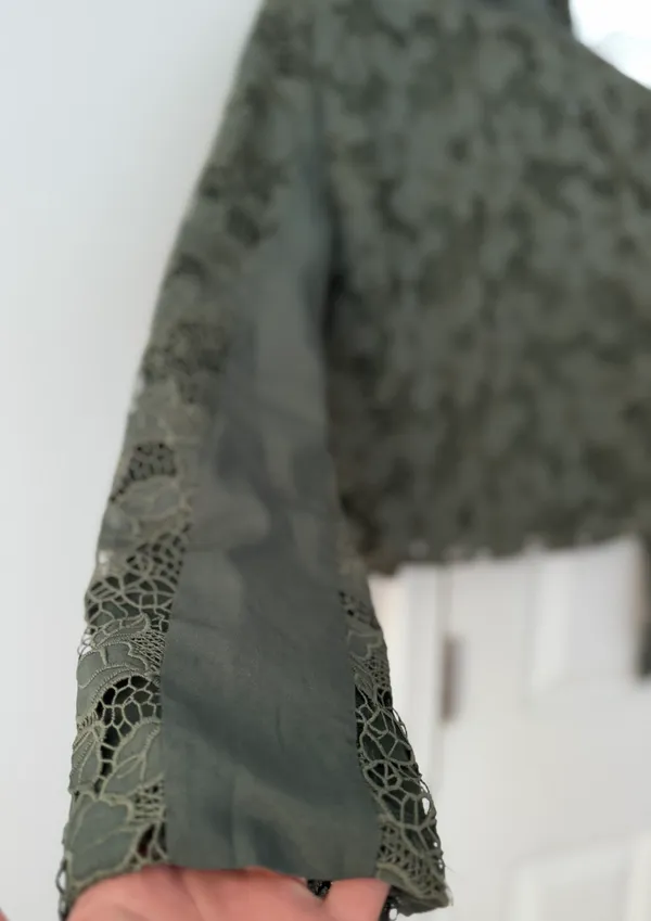 Anthropologie Dolan Lace Moto Jacket, Size M - Image 11