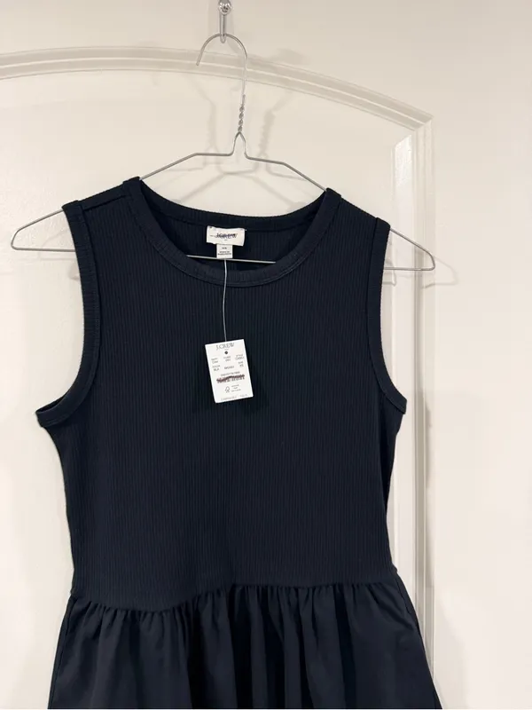 J.Crew Rib Knit Sleeveless Mini Dress Black XS NWT - Image 5