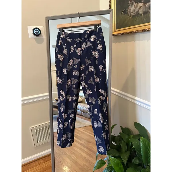 Women's Elaine Rose Pants,‎ XS, Navy Pink Floral - Image 2