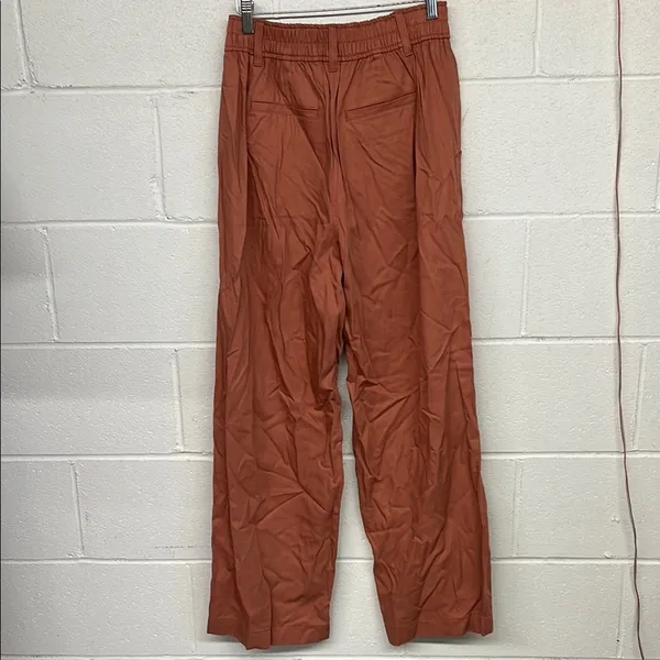New Madewell Sz 2 The Neale Straight-Leg Pants in Drapeweave Dried Rose trouser - Image 5