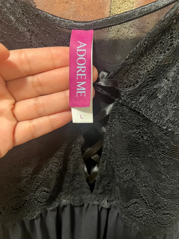 Adore Me NWT Robe & Nighty Baby Doll Lingerie Set L - Image 6