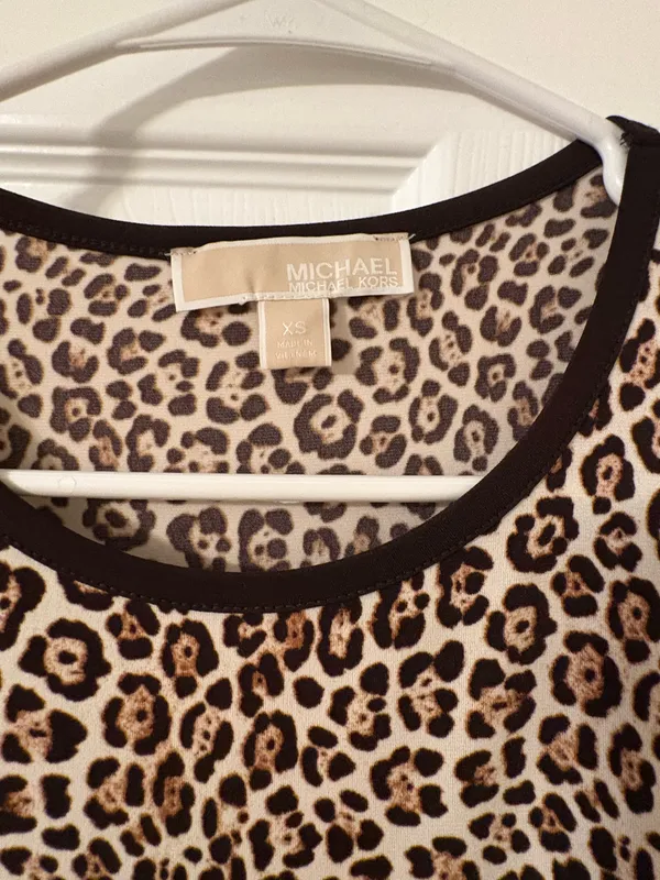 Michael Kors Leopard Print Dress XS - Image 2