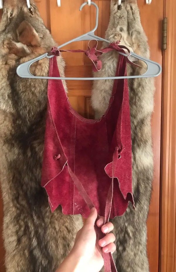 Genuine Hide Cropped Halter Top Size M - Image 2