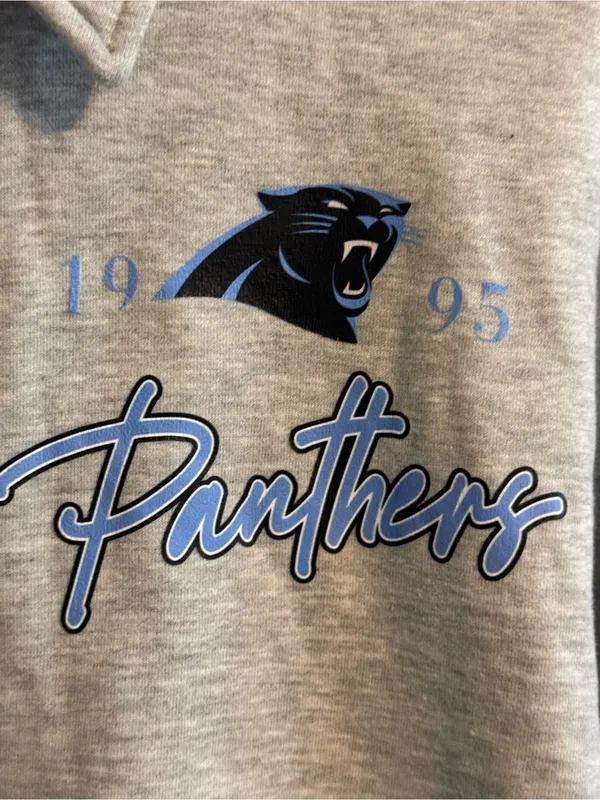 Gameday Couture Carolina Panthers Gray Button Front Sweatshirt Women's S - Image 6