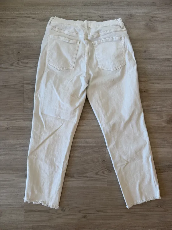 Daze Denim High-Rise Straight White Jeans - Image 5