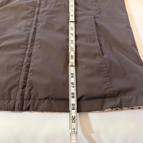 Reversible Hooded Jacket Brown Zebra Natural Reflections Animal Fleece Sz Large‎ - Image 3