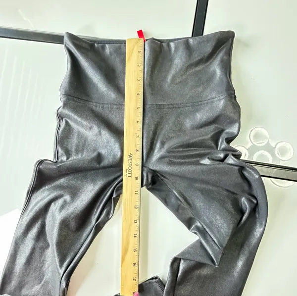 Spanx Faux Leather Leggings - Medium Petite (M/P) - Metallic Black🎀 - Image 12