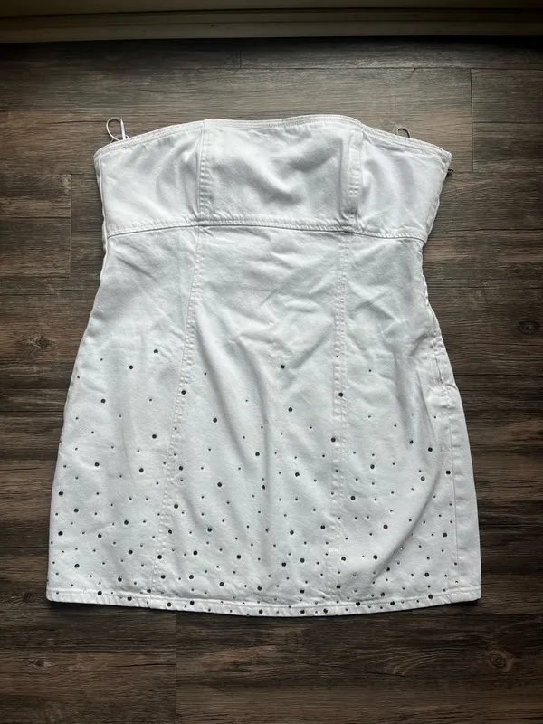 Zara Glitter Denim Dress XXL - Image 2