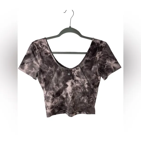 Lululemon Align T Shirt Diamond Dye Mink Bery Lunar Rock Shadow Grey Size 6 Nulu - Image 4