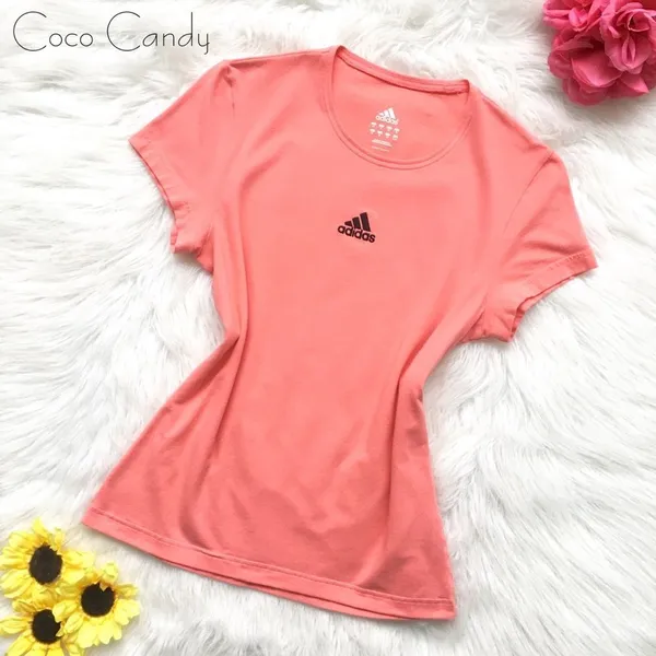 🔃Adidas Logo Pink Short Sleeve Shirt - Image 2