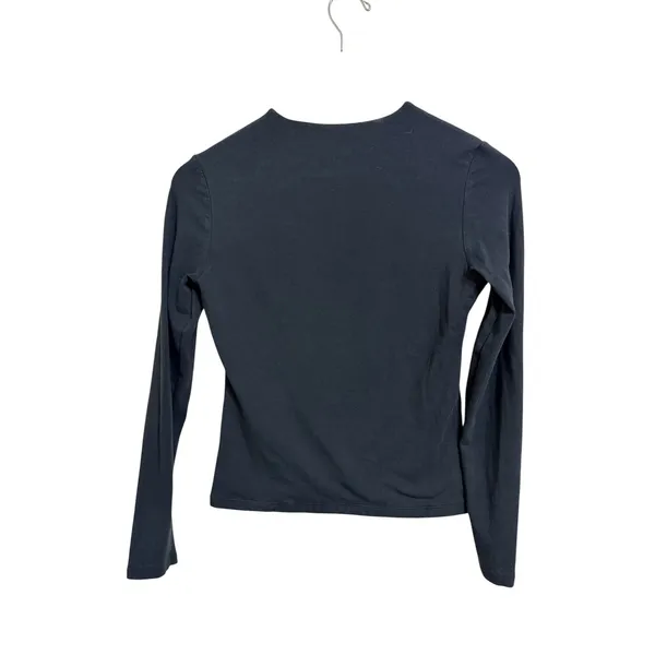 Essential Minimalist Abercrombie &‎ Fitch Stretch Long Sleeve Black Tee S - Image 5