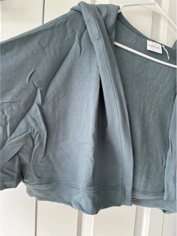 UO Soft Serve Terry Hooded Shrug Urban Outfitters Blue XL - Image 5