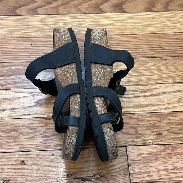 Birkenstock Mayari Black Birko-Flor Toe Loop Sandals Shoes Slip On Size 37 Boho - Image 3