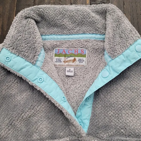 JACHS Cabin Fuzzy Fleece Snap Pullover Jacket Womens Size Small - Image 5
