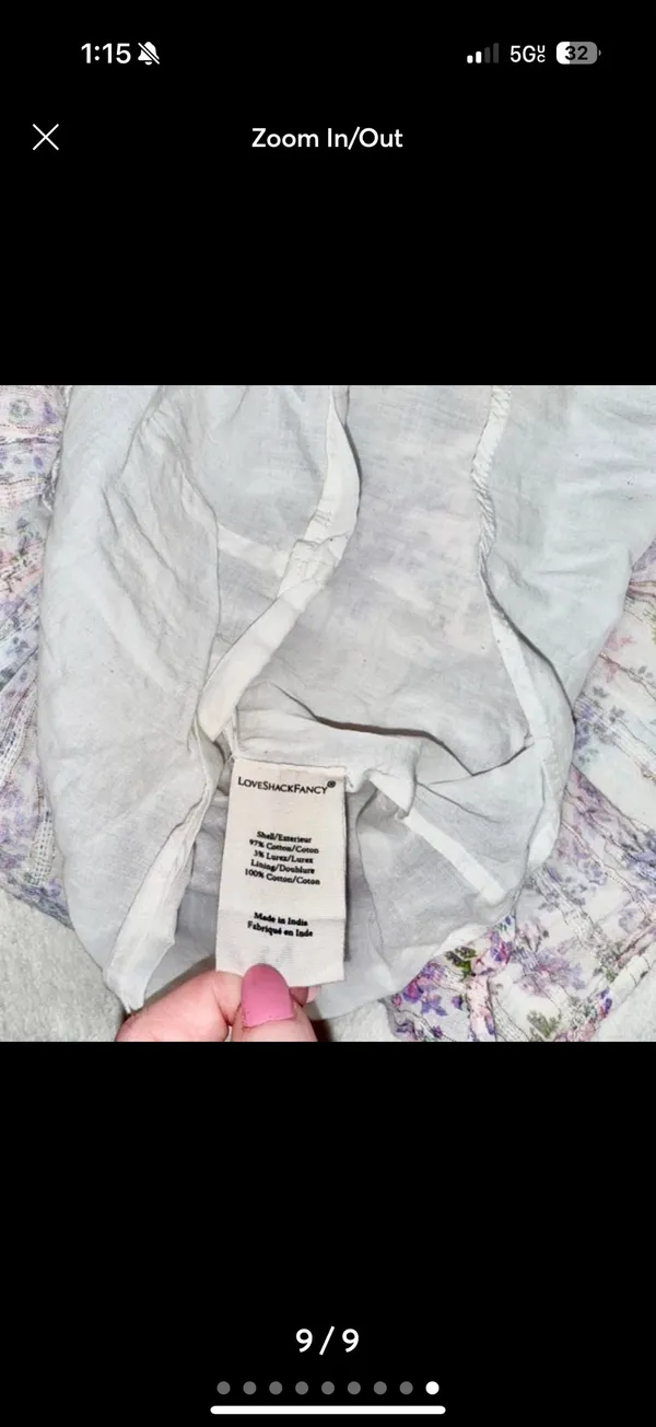 Loveshackfancy Shanely Printed Floral Mini Ruffle Dress size Medium - Image 11