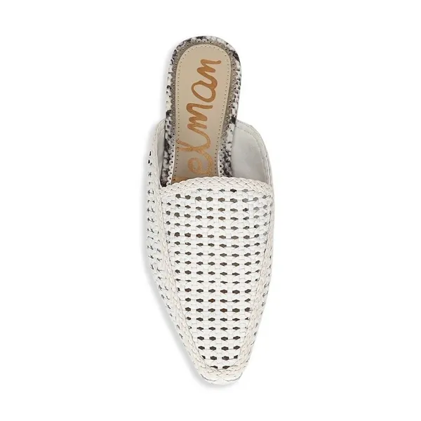 Sam Edelman Cream Elva Slip On Woven Mule Flats - Image 3