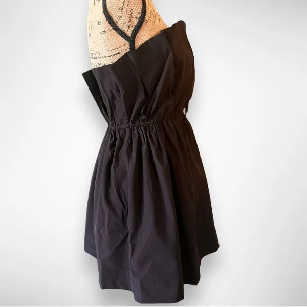TCEC Black Strapless Pleated Mini‎ Dress Small | EUC - Image 4