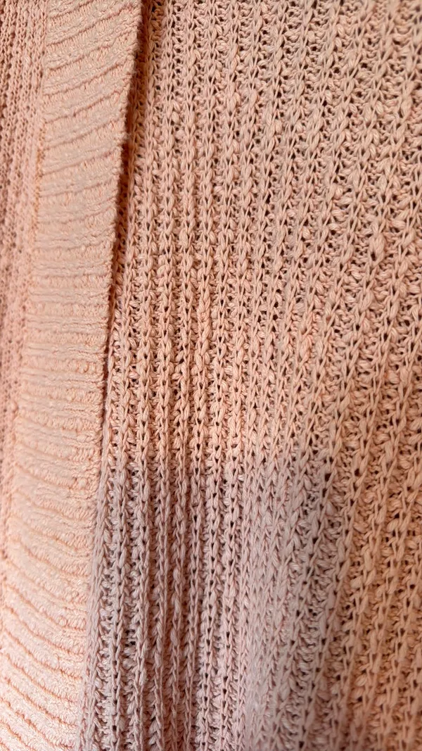 Loft Open Front Cardigan Peach M - Image 2