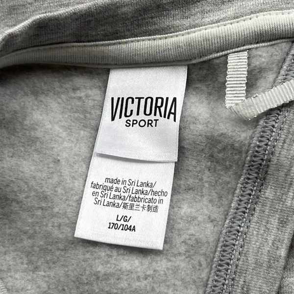 Victoria Secrets Sport VSX Pullover Sweatshirt Long Sleeve Pullover Large L Gray - Image 5