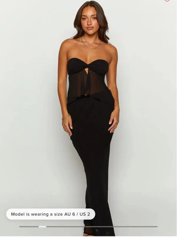 Beginning Boutique Sheer Black Strapless Top - Image 3