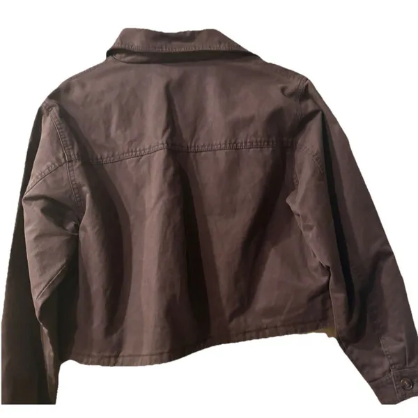 BDG Jacket Women's Medium Brown Luca Canvas Heavyweight Workwear Zip NEW $109 - Image 4