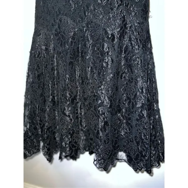 Women’s Gothic Victorian Textured Floral Maxi Mermaid Skirt - Image 3
