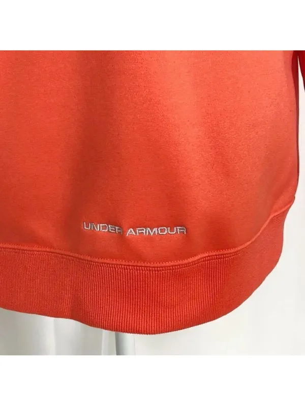 Under Armour Orange Full Zip Hoodie Athletic Sweatshirt‎ Jacket - Image 8