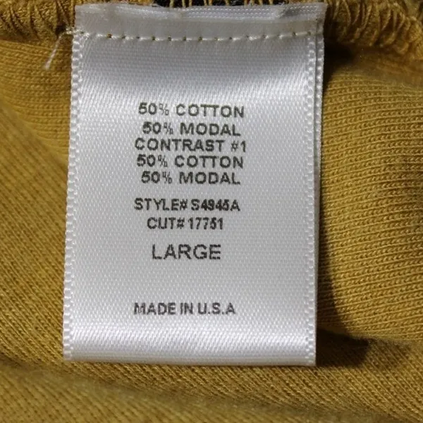M.‎ Rena Waffle Knit Top Womens Large Yellow V-Neck Pleated Thermal Boho S4945A - Image 3